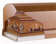 vault clark cutaway- A clark vault uses a diving bell philosophy to protect the casket underground.  this cross section shows a casket inside a clark vault